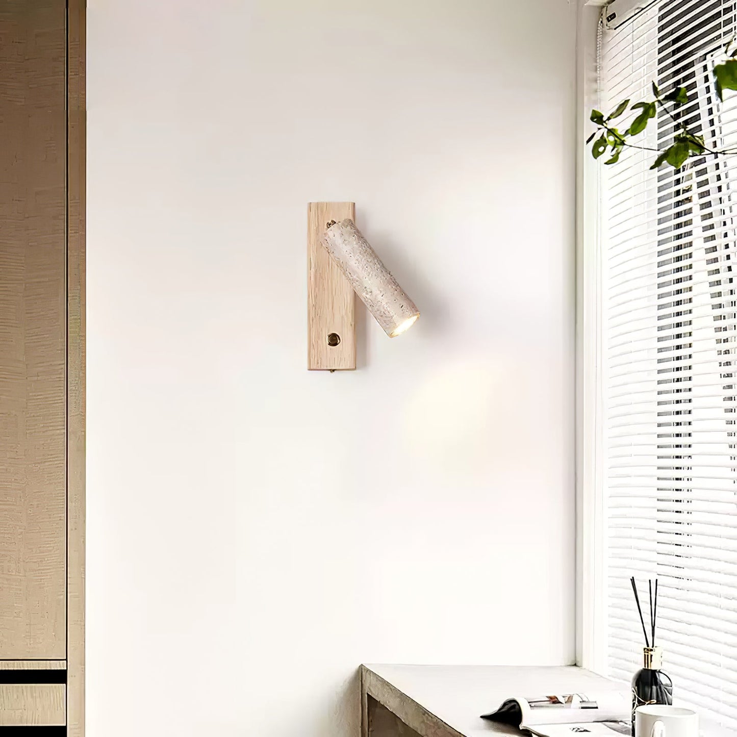 Ornoria Wandlamp Cilindrisch in Travertin