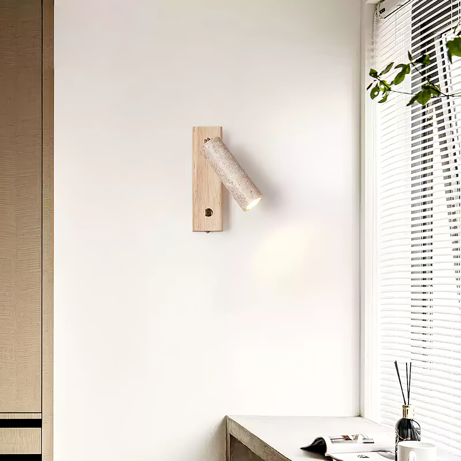 Ornoria Wandlamp Cilindrisch in Travertin