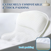 LuxeRest | Ergonomisch badkussen in net dat ondersteuning biedt voor nek en rug