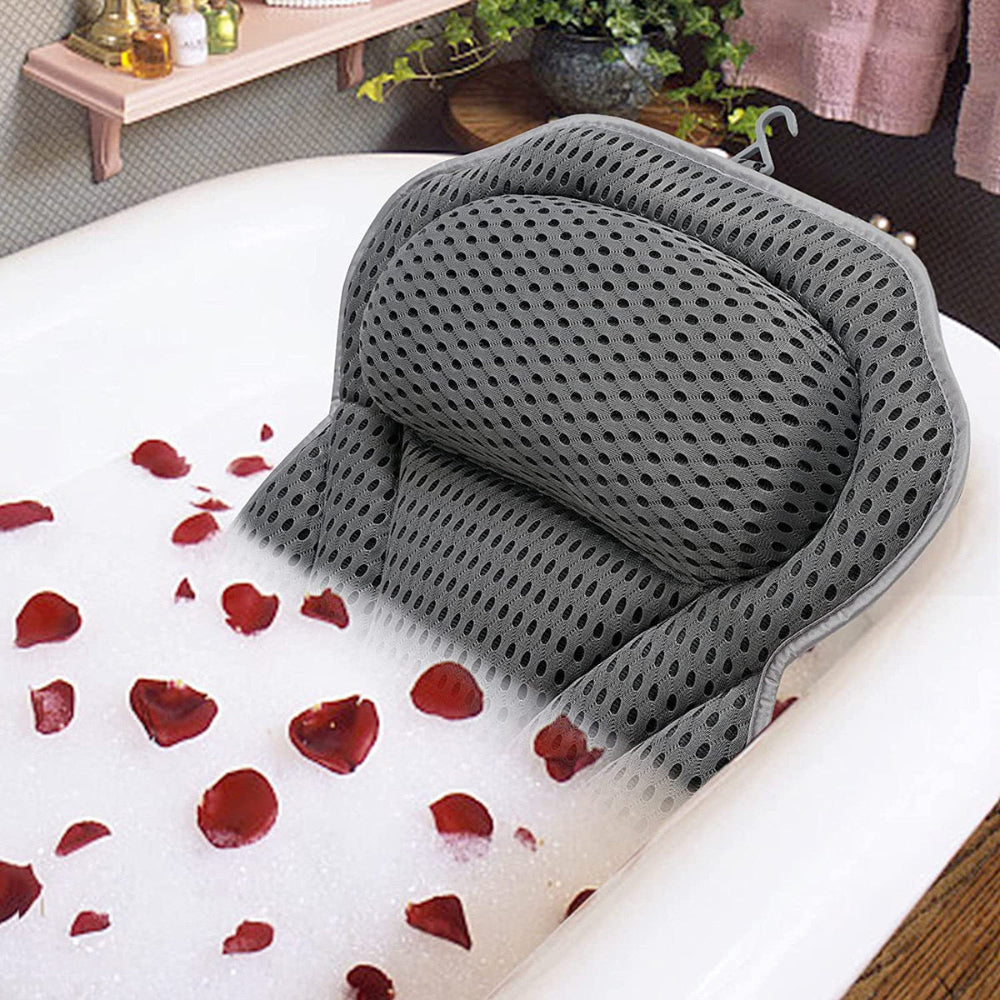 LuxeRest | Ergonomisch Mesh Badkussen voor Nek- en Rugondersteuning
