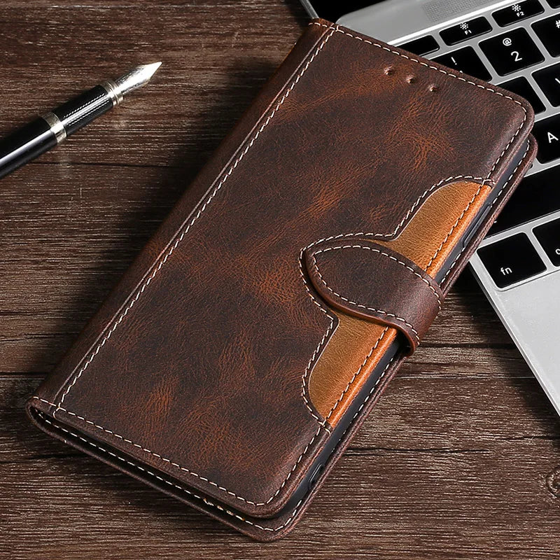 LuxurCase | Magnetische Leren Hoes voor iPhone met Kaarthouder
