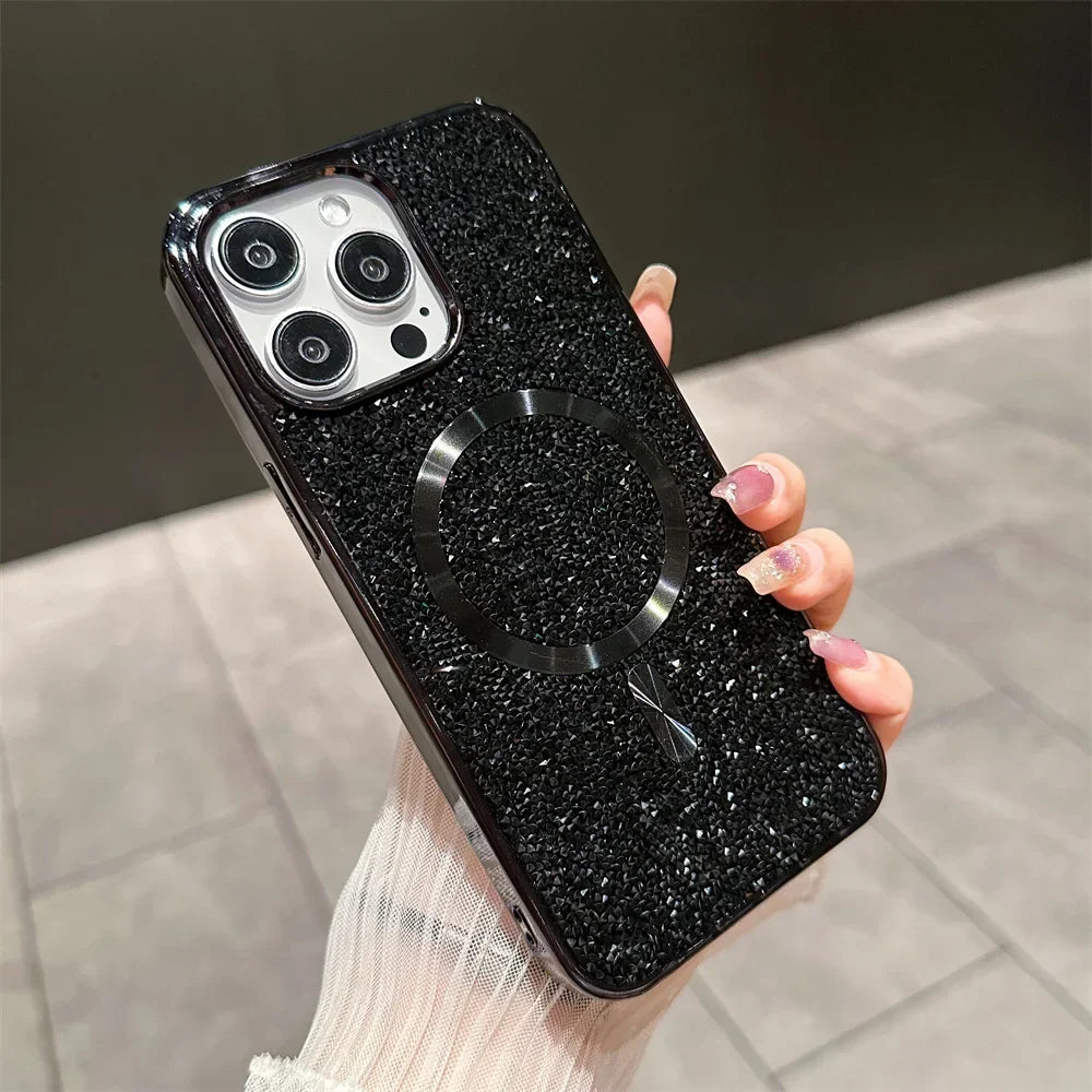 Bling Glitter Magnetische Hülle Voor iPhone