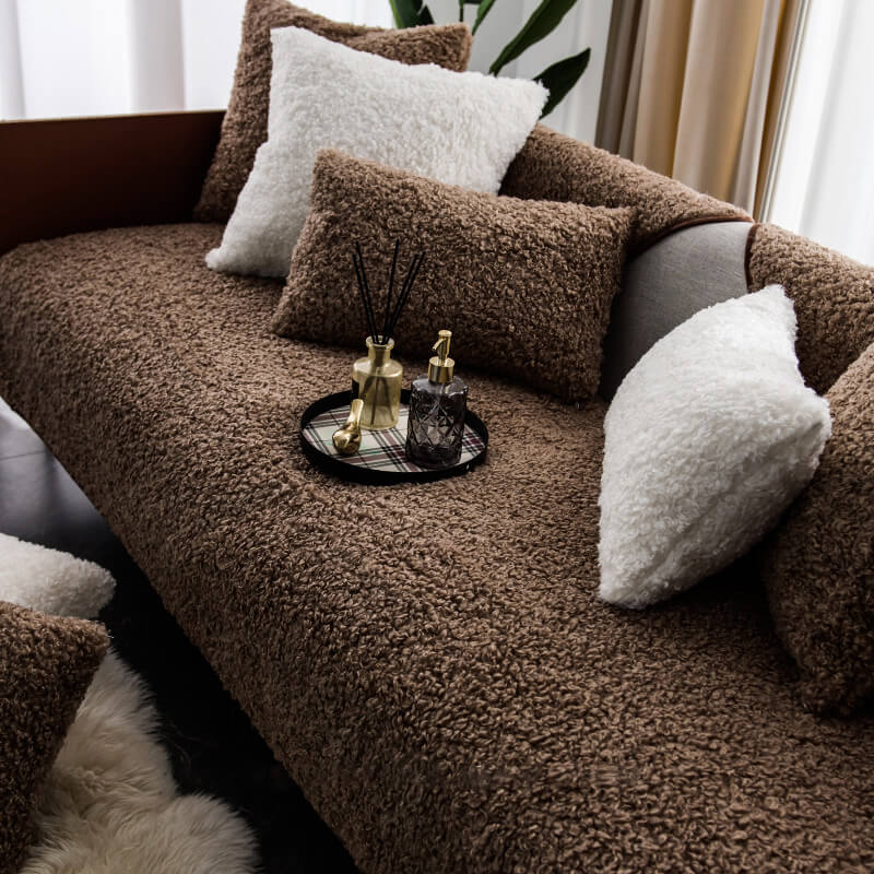 Luxe Warme Fleece Meubel Beschermmat Antislip Bank Bedekking