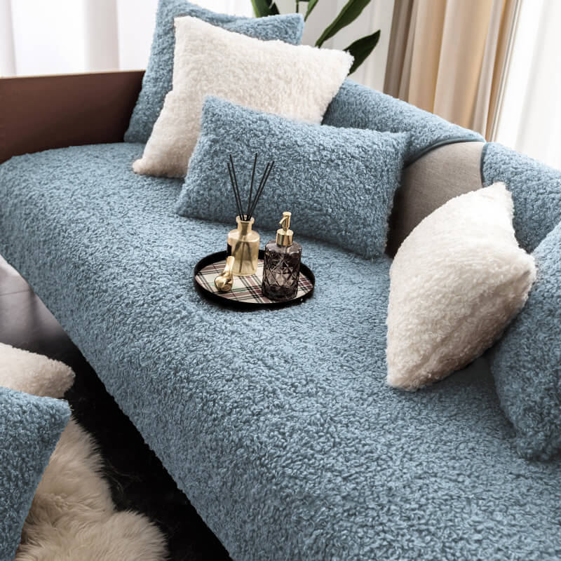 Luxe Warme Fleece Meubel Beschermmat Antislip Bank Bedekking