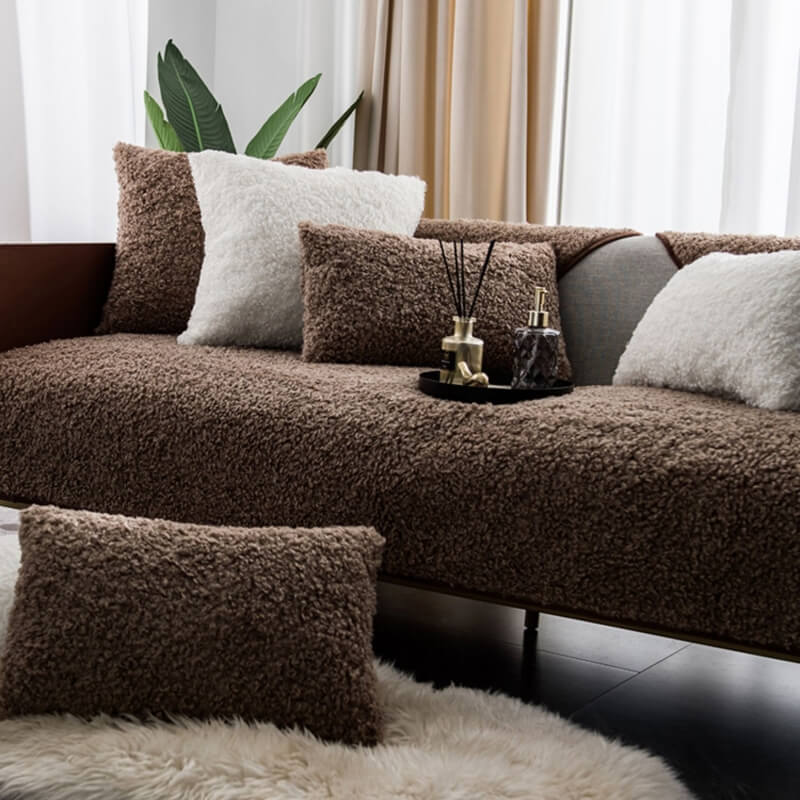 Luxe Warme Fleece Meubel Beschermmat Antislip Bank Bedekking