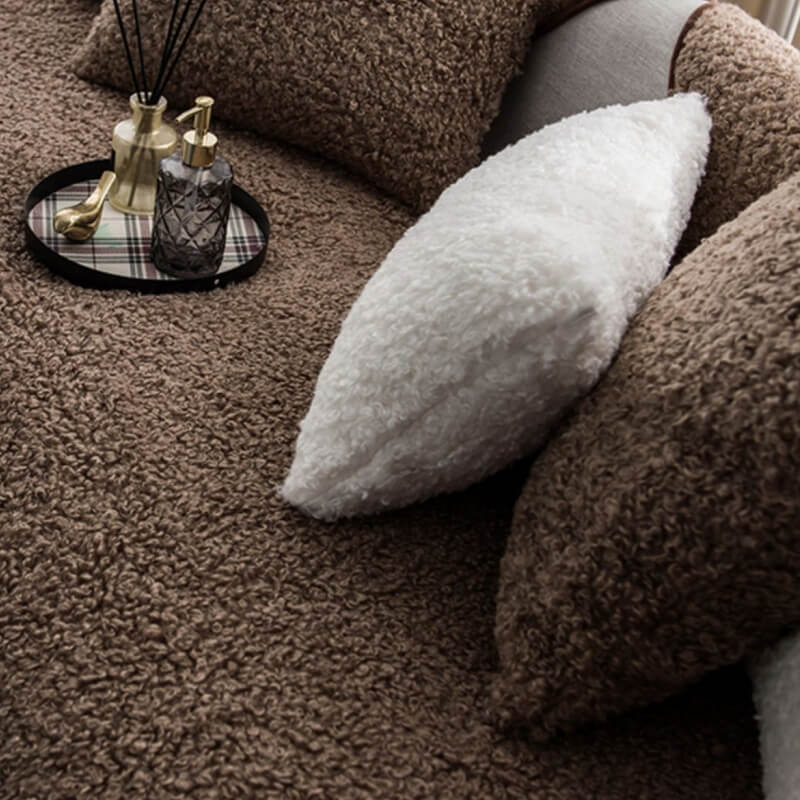 Luxe Warme Fleece Meubel Beschermmat Antislip Bank Bedekking