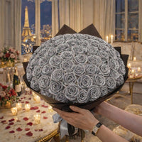 Glitter Rozen Cadeau – Enkele Roos of Rozenboeket in Elegante Cadeaubox