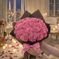 Glitter Rozen Cadeau – Enkele Roos of Rozenboeket in Elegante Cadeaubox
