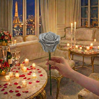Glitter Rozen Cadeau – Enkele Roos of Rozenboeket in Elegante Cadeaubox