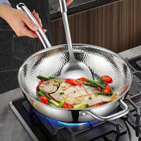 PANVION – Premium titanium wok met ronde bodem, geschikt voor inductiekookplaten en voor moeiteloos roerbakken