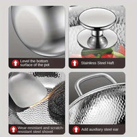 PANVION – Premium titanium wok met ronde bodem, geschikt voor inductiekookplaten en voor moeiteloos roerbakken
