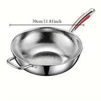 PANVION – Premium titanium wok met ronde bodem, geschikt voor inductiekookplaten en voor moeiteloos roerbakken