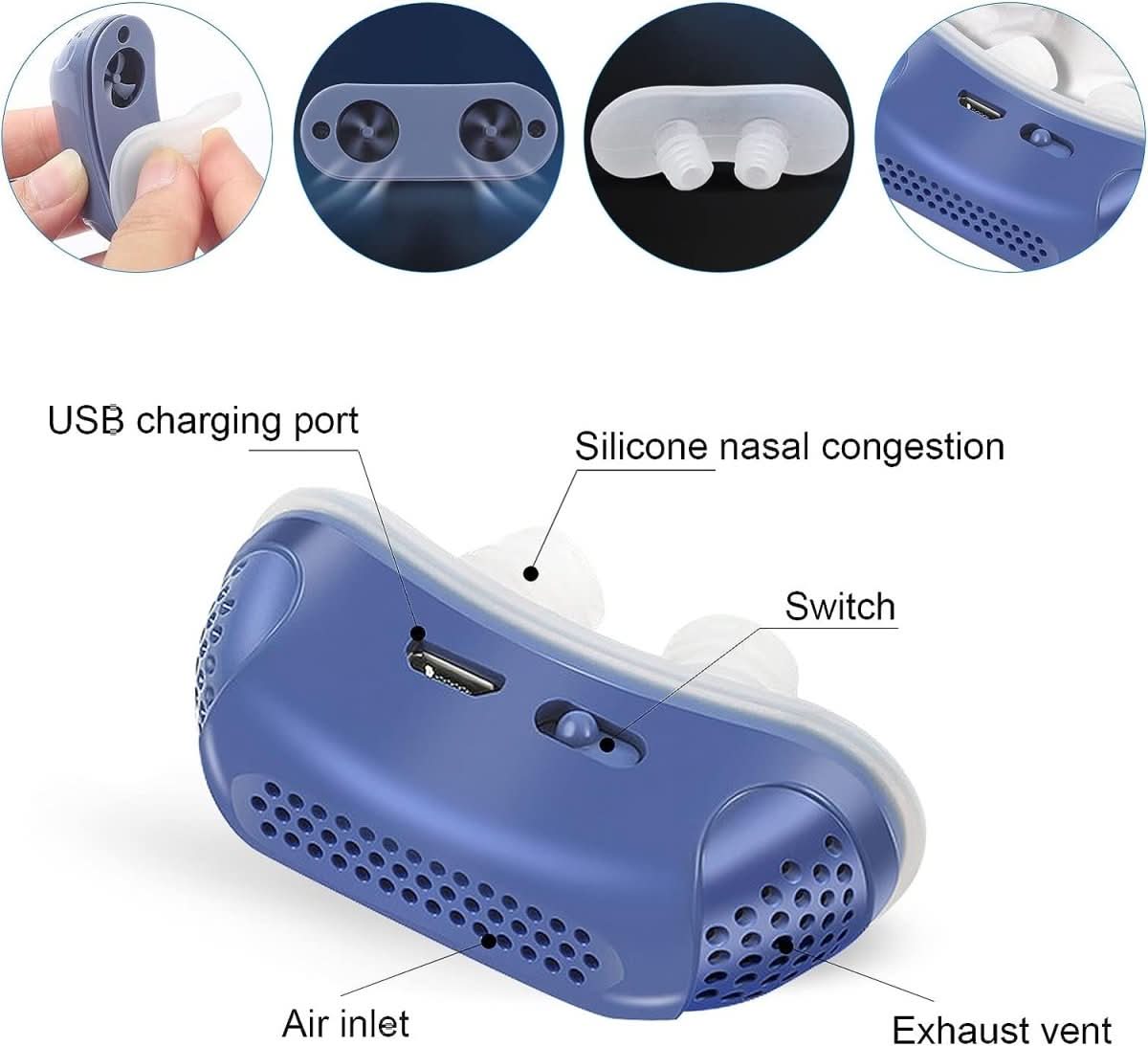 Skanto | Anti-Snurk CPAP-apparaat zonder masker voor stille slaap en vrij ademhalen