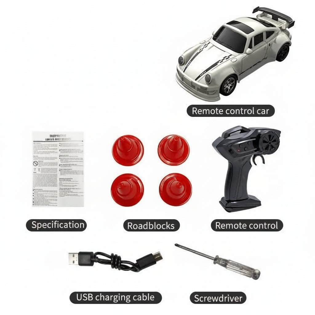 MICRODRIFT – Compacte 1:64 afstandsbediening driftauto voor soepel glijden