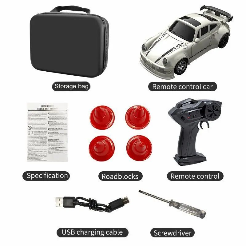 SPEEDNOVA – Mini 1:64 RC-Drift-Racewagen met LED-koplampen