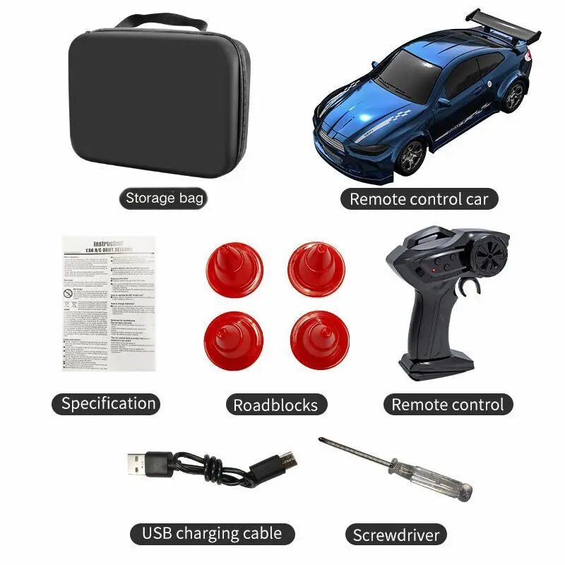 SPEEDNOVA – Mini 1:64 RC-Drift-Racewagen met LED-koplampen