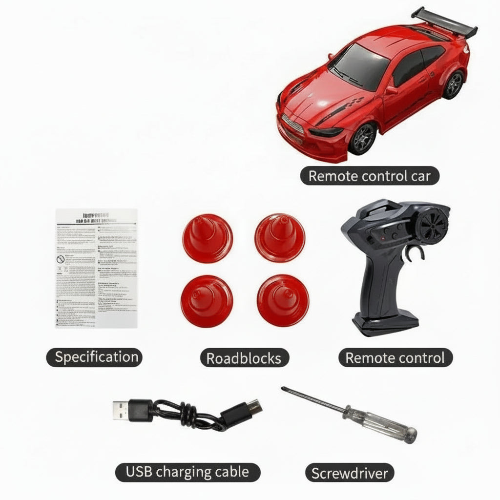 MICRODRIFT – Compacte 1:64 afstandsbediening driftauto voor soepel glijden