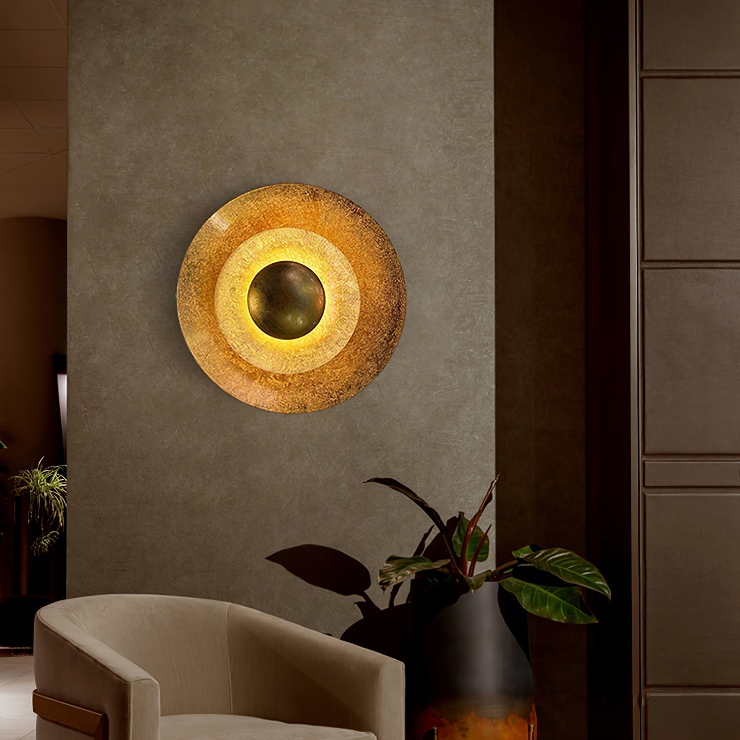Solaris Wandlamp Blad Vintage