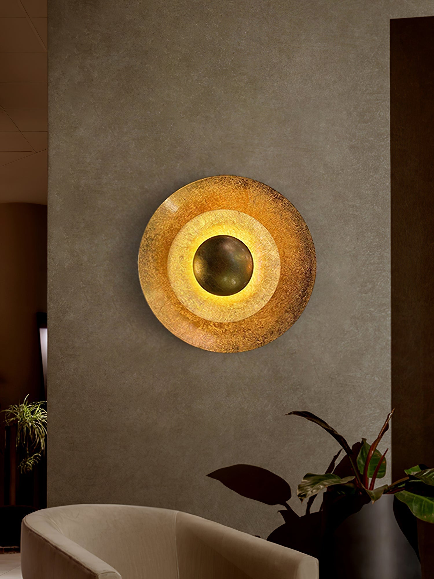 Solaris Wandlamp Blad Vintage