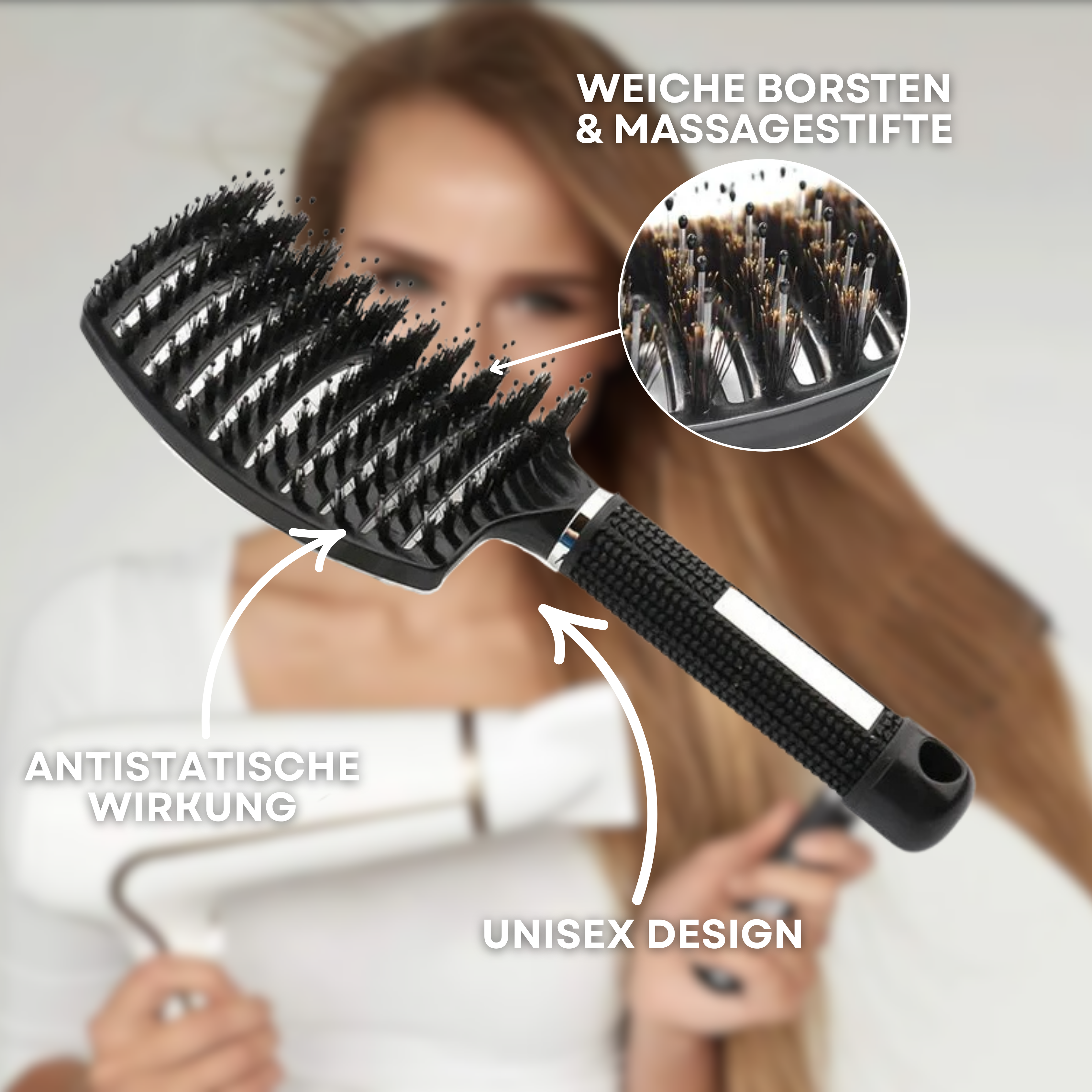 Magische Ontwarringsborstel – Magische Haarborstel Voor Pijnloos Ontwarren & Glanzend Haar