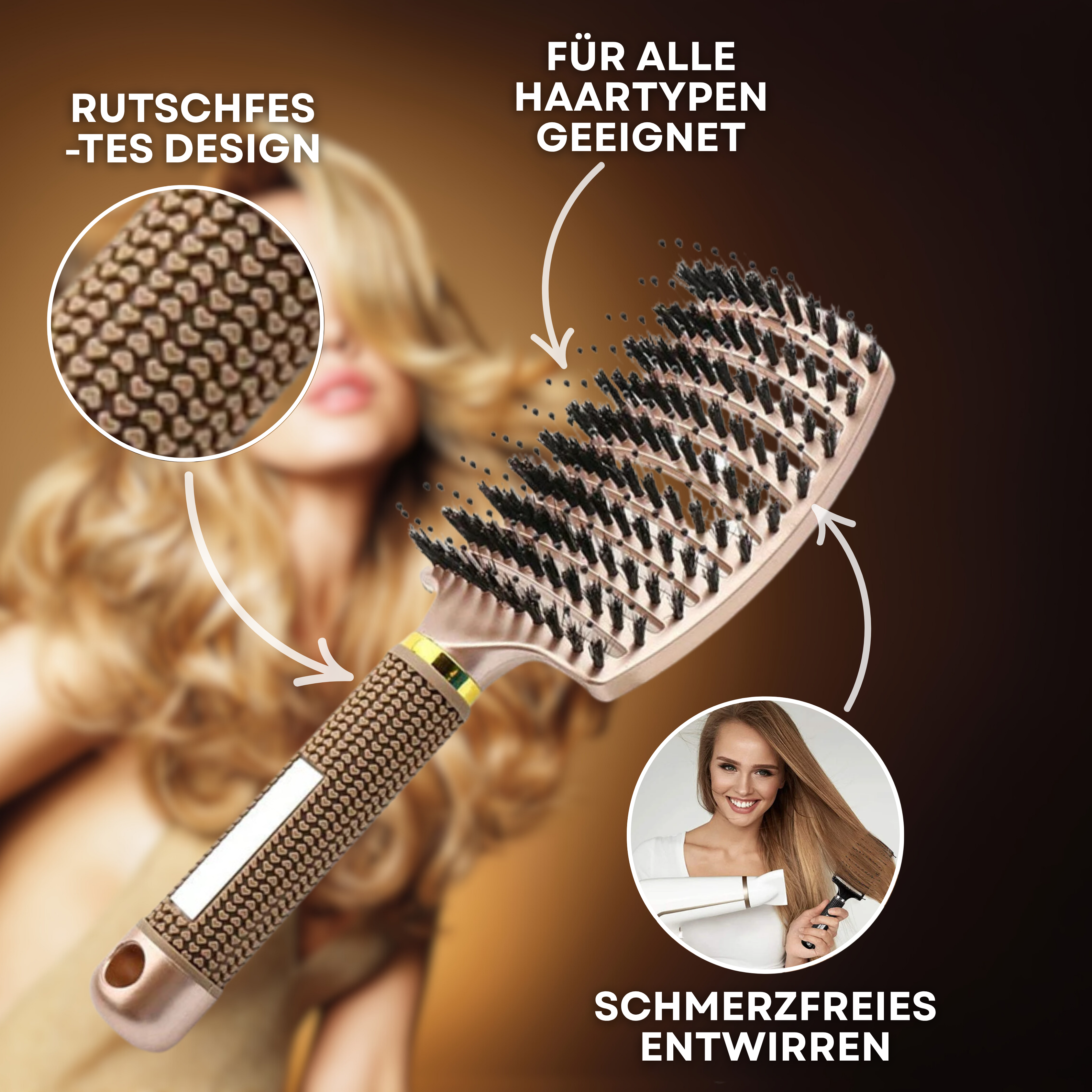 Magische Ontwarringsborstel – Magische Haarborstel Voor Pijnloos Ontwarren & Glanzend Haar