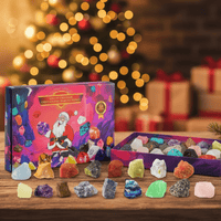 Kristallenjuwelen – Magische Edelsteen Adventskalender Met 24 Natuurlijke Kristallen