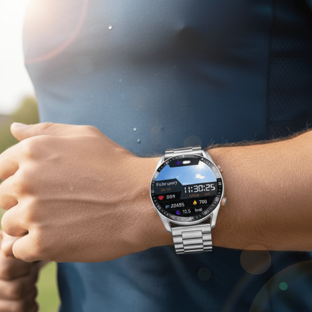 CARDIOTRON – Premium Heren-Smartwatch met ECG+PPG & Belfunctie