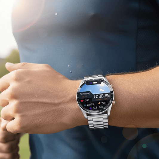 CARDIOTRON – Premium Heren-Smartwatch met ECG+PPG & Belfunctie