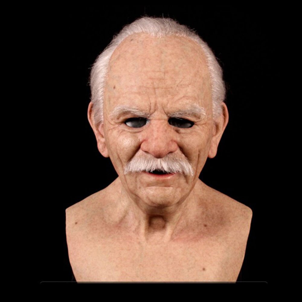 Realistisch Oude Man Masker voor Halloween – Angstaanjagend Latex Kostuum Accessoire