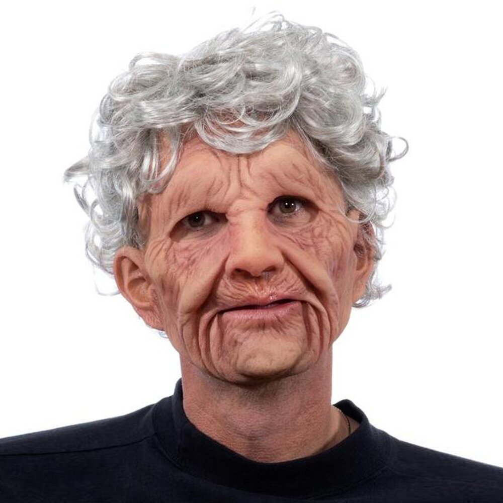 Realistisch Oude Man Masker voor Halloween – Angstaanjagend Latex Kostuum Accessoire