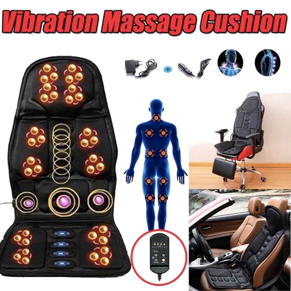 Ergonomische Massage-Zitkussen | Shiatsu- & Vibratiemassage voor Nek, Rug & Bovenbenen | Inschakelbare Warmtefunctie | Inclusief Auto-Adapter & Afstandsbediening