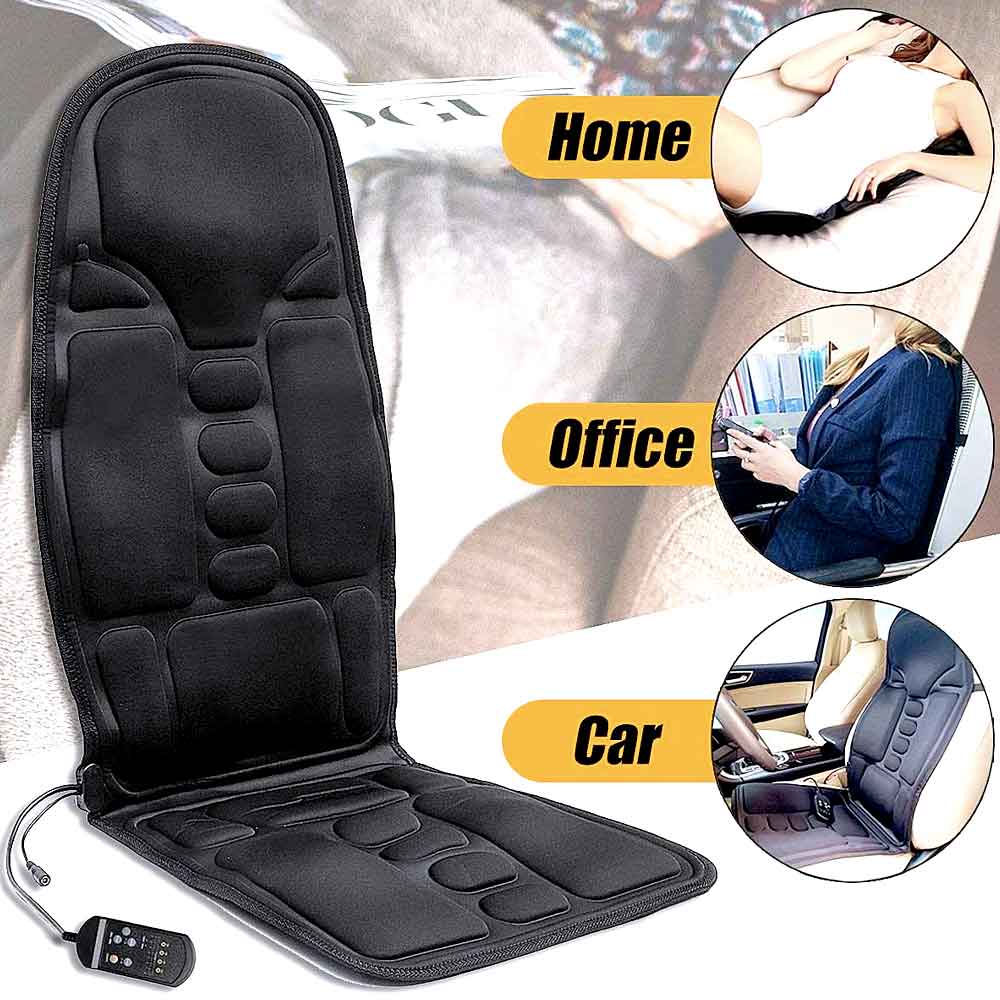 Ergonomische Massage-Zitkussen | Shiatsu- & Vibratiemassage voor Nek, Rug & Bovenbenen | Inschakelbare Warmtefunctie | Inclusief Auto-Adapter & Afstandsbediening