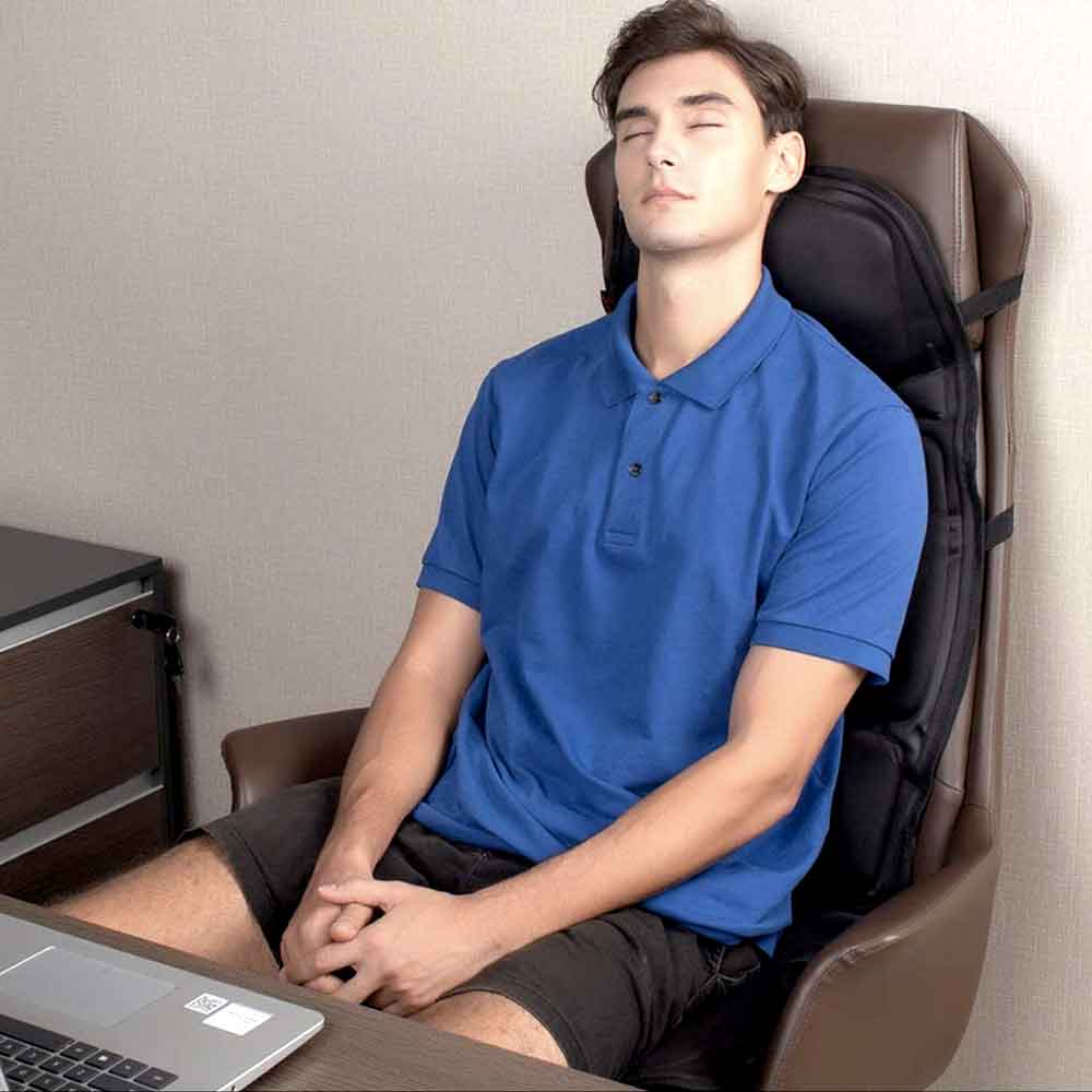 Ergonomische Massage-Zitkussen | Shiatsu- & Vibratiemassage voor Nek, Rug & Bovenbenen | Inschakelbare Warmtefunctie | Inclusief Auto-Adapter & Afstandsbediening