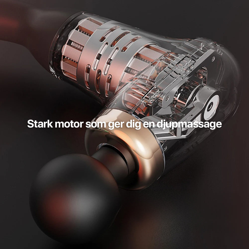 Massagepistool met lange handgreep voor zelfmassage