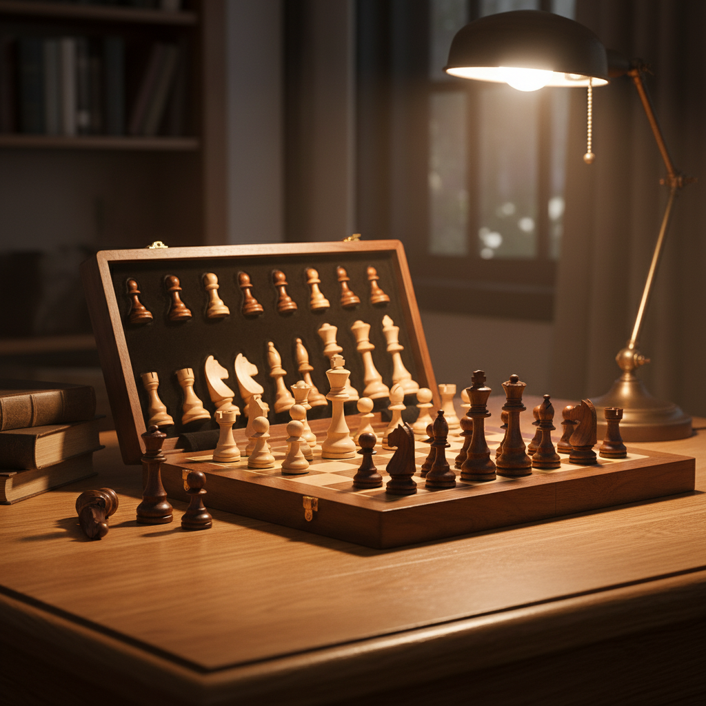 Massief houten schaakset - Woodduelor