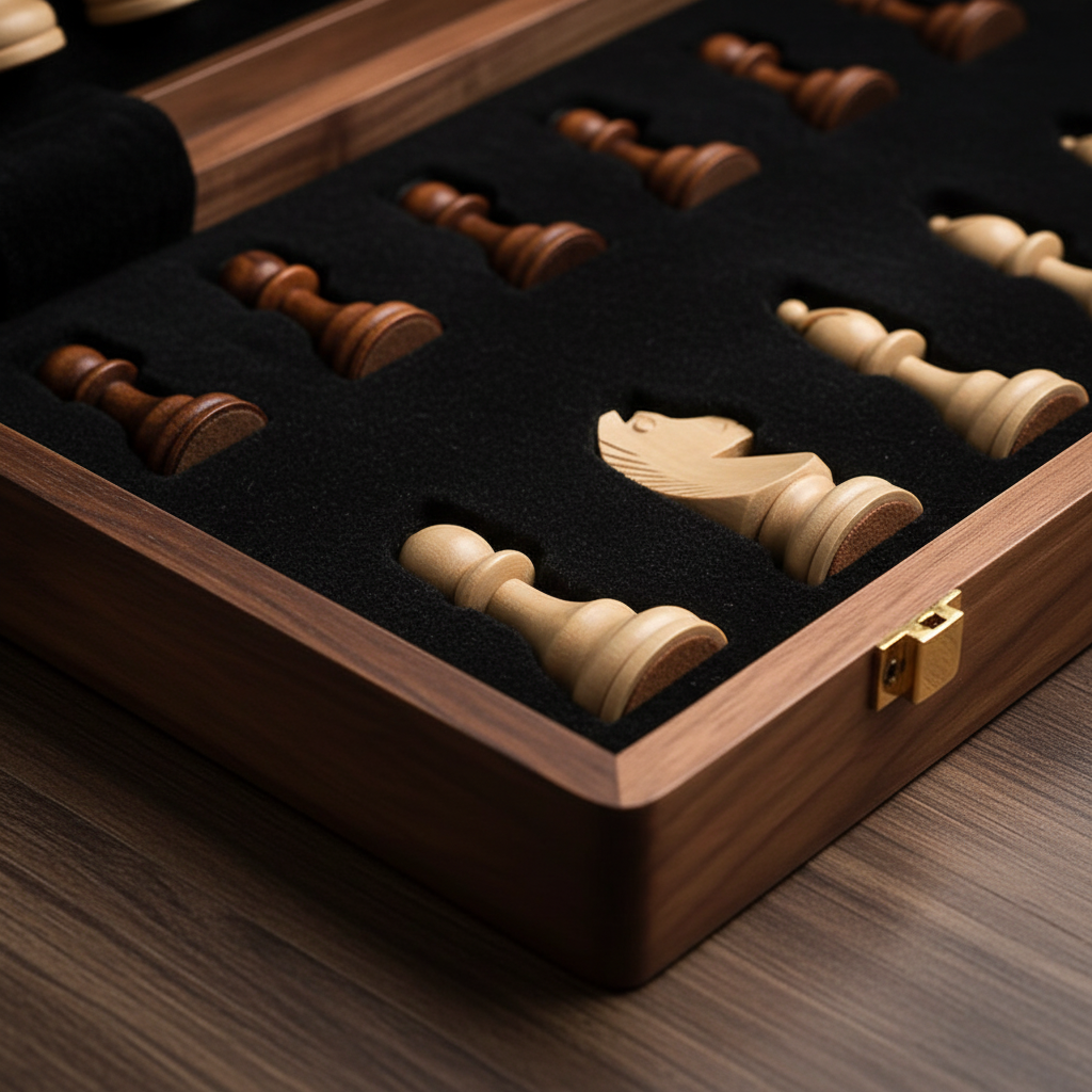 Massief houten schaakset - Woodduelor