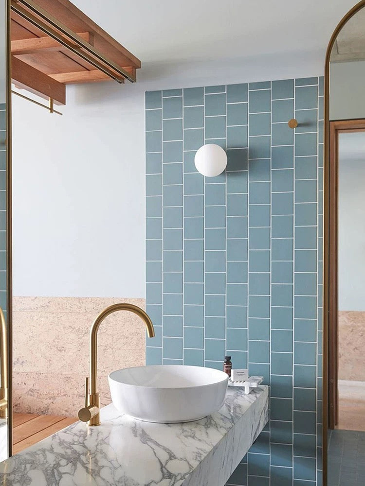Moderne Frosted Glass Globe LED Wandlamp 1-Licht