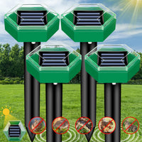 Mollenbestrijding 4er Pack | Zonne-energie en weerbestendig | Eenvoudige installatie | MoleSilent