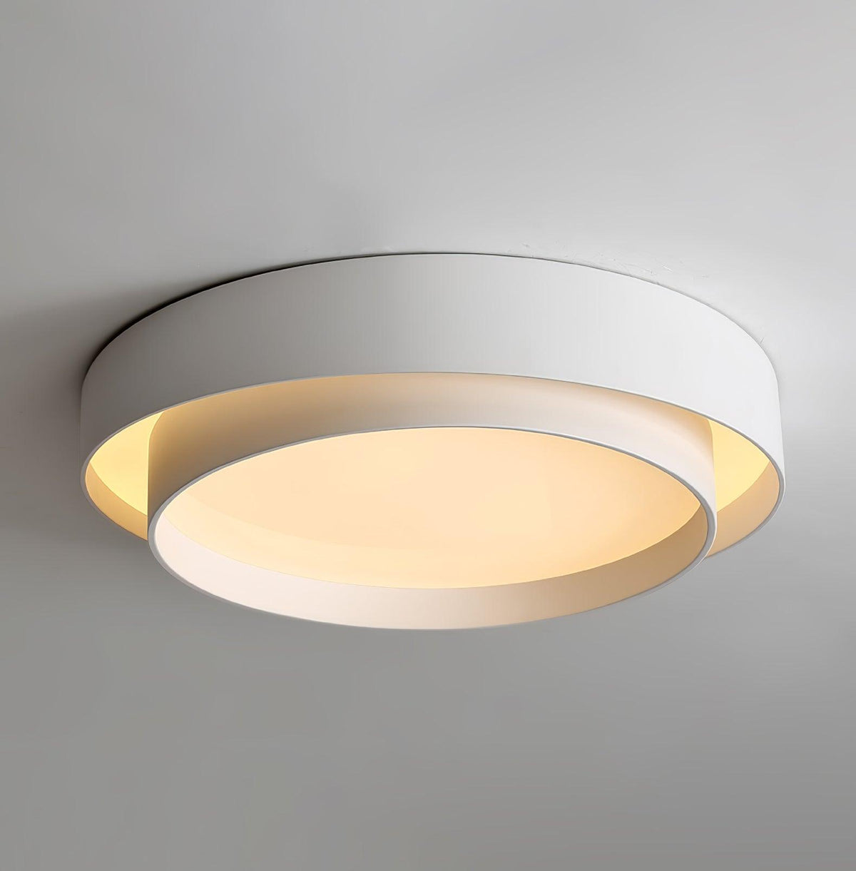 Orina Plafondlamp Dubbele Ring Grijs&Zwart&Wit Cilindervorm
