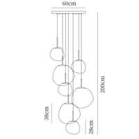 Meervlammige Pendelarmatuur | Sculpturaal Melt Design