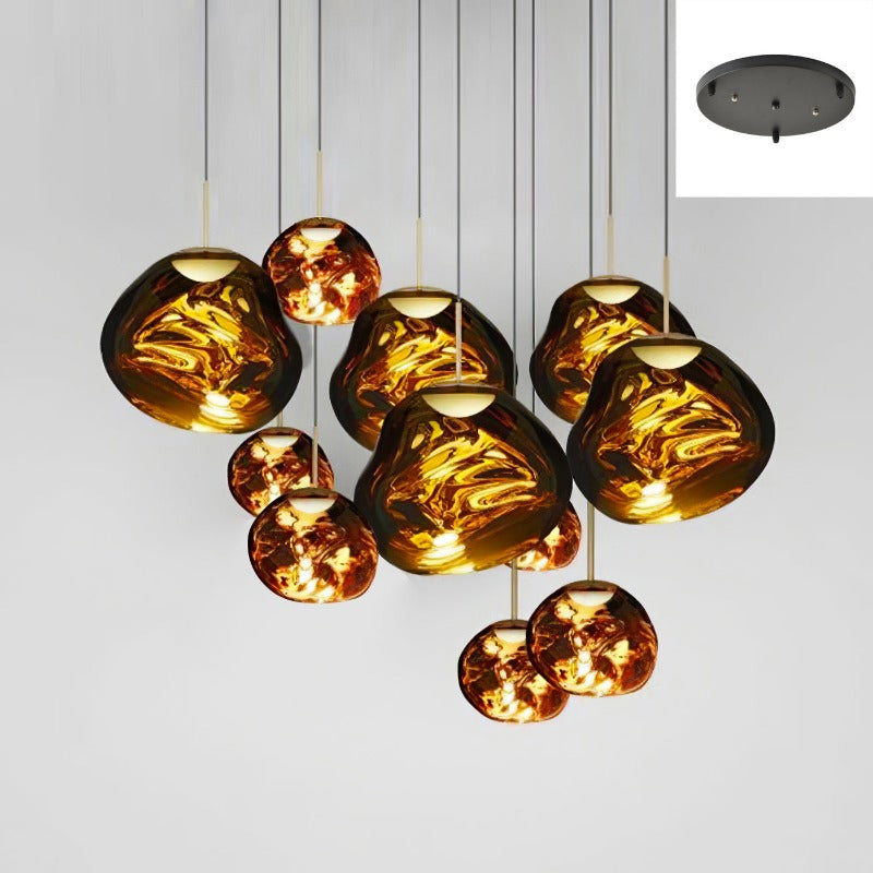 Meervlammige Pendelarmatuur | Sculpturaal Melt Design