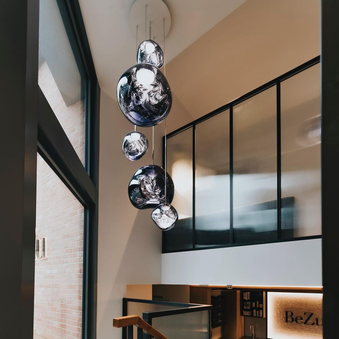 Meervlammige Pendelarmatuur | Sculpturaal Melt Design