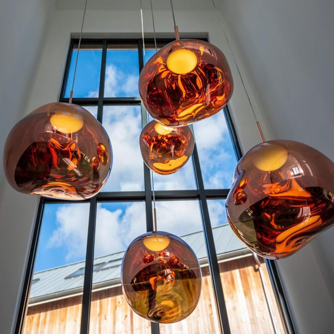 Meervlammige Pendelarmatuur | Sculpturaal Melt Design