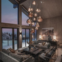 Meervlammige Pendelarmatuur | Sculpturaal Melt Design