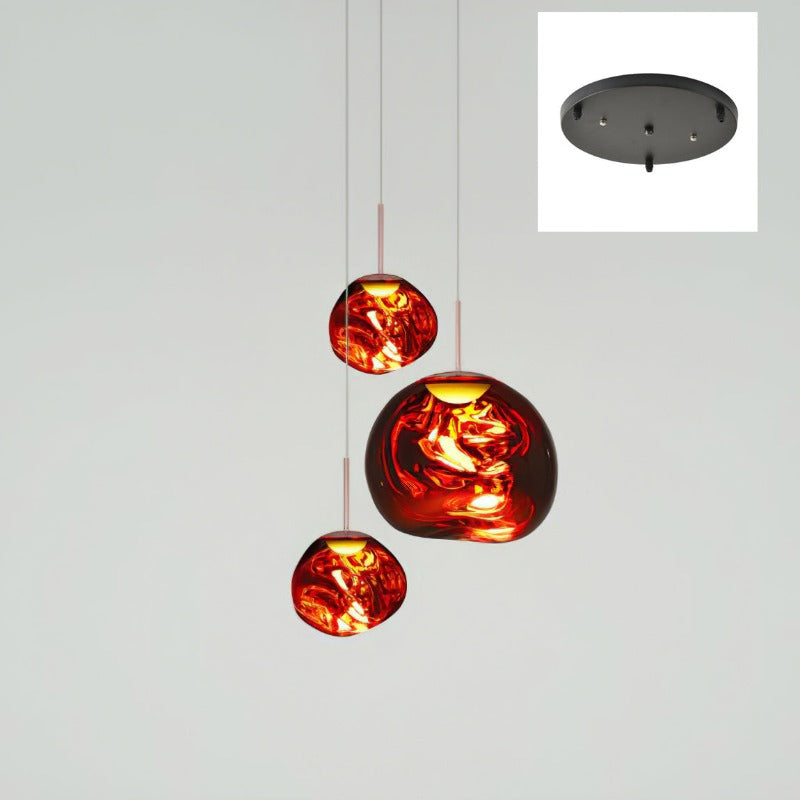 Meervlammige Pendelarmatuur | Sculpturaal Melt Design
