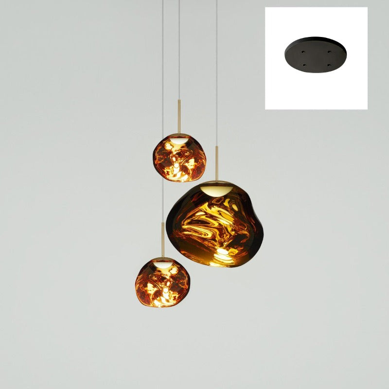 Meervlammige Pendelarmatuur | Sculpturaal Melt Design
