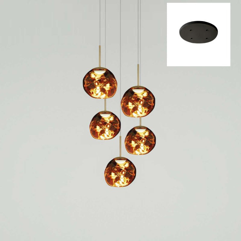 Meervlammige Pendelarmatuur | Sculpturaal Melt Design