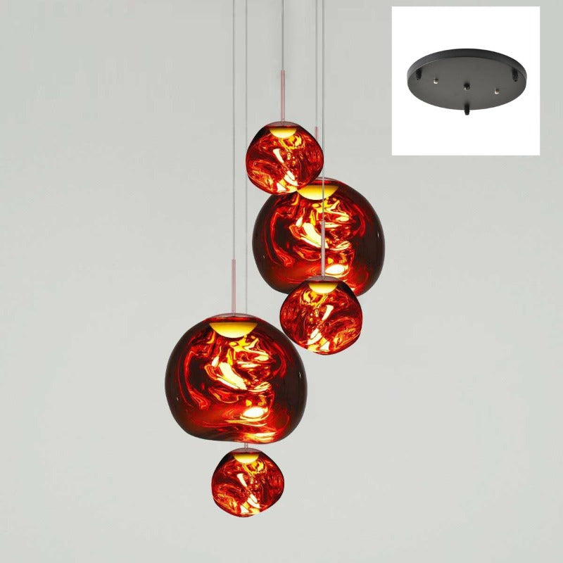 Meervlammige Pendelarmatuur | Sculpturaal Melt Design