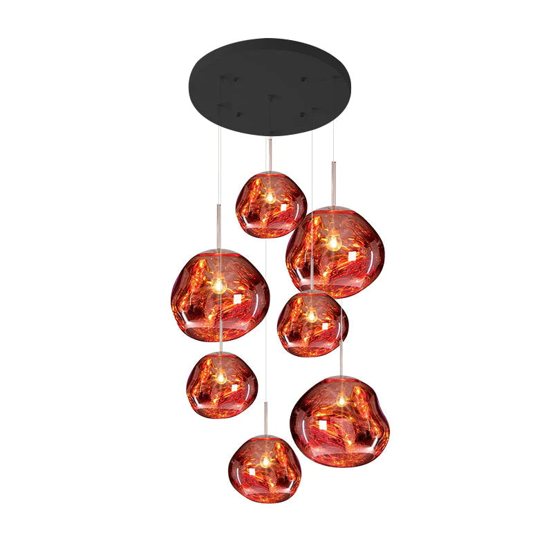 Meervlammige Pendelarmatuur | Sculpturaal Melt Design