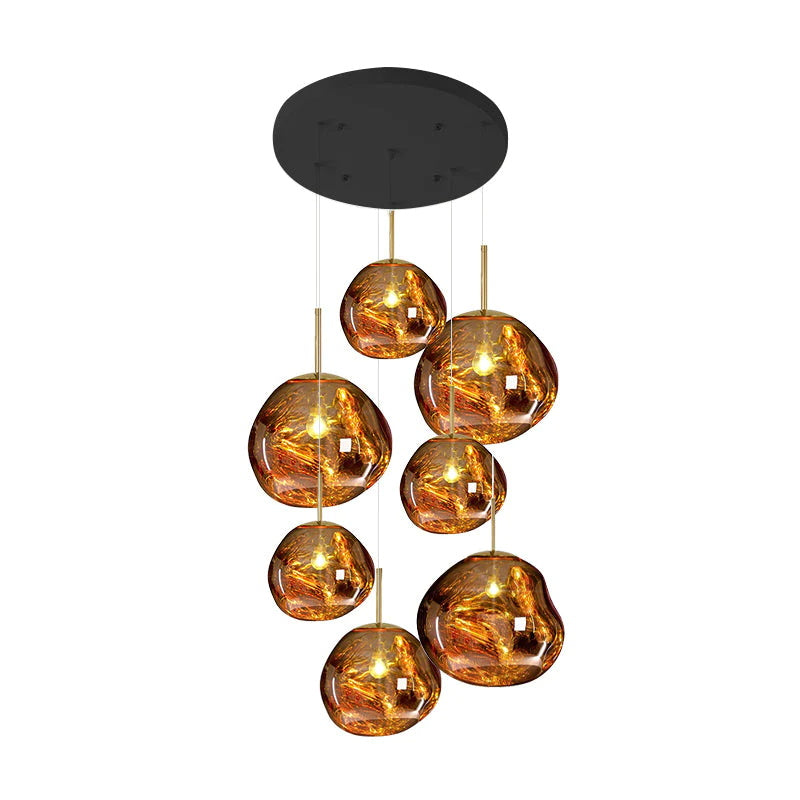 Meervlammige Pendelarmatuur | Sculpturaal Melt Design
